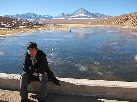 Lago Putana na região de Antofagasta, Chile
