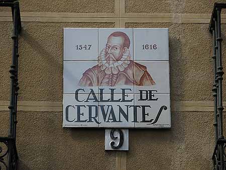 A Calle Miguel de Cervantes em Madri