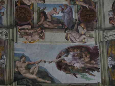 Detalhe da Capela Sistina, no Vaticano