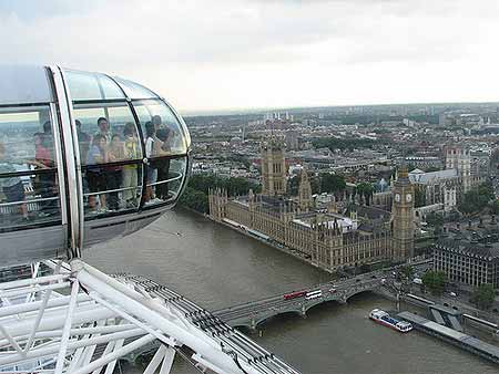 O Parlamento de Londres visto da London Eye