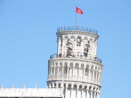 A Torre Pendente em Pisa